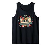 Retro Typography Be Kind Words Don’t Rewind Cassette Tape Tank Top