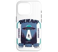 Retro UFO Abduction Sci-Fi Alien Beam Me Up Aesthetic Art Case for iPhone 16 Pro
