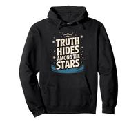 Retro UFO Alien Conspiracy Design Pullover Hoodie