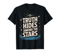 Retro UFO Alien Conspiracy Design T-Shirt