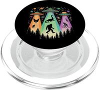 Retro UFO Beams Bigfoot and Folklore Creatures PopSockets PopGrip for MagSafe