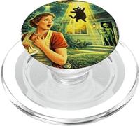 Retro UFO Cat Abduction 1950s Sci Fi Housewife Alien PopSockets PopGrip for MagSafe