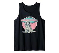 Retro UFO Cocker Spaniel Dog Astronaut Sci Fi Space Tank Top