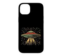 Retro UFO Flying Saucer Alien Spaceship Design Case for iPhone 14 Plus