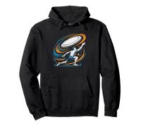 Retro Ultimate Frisbee Two Hand Catch Action Sky Disc Grab Pullover Hoodie