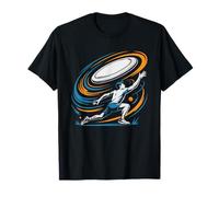 Retro Ultimate Frisbee Two Hand Catch Action Sky Disc Grab T-Shirt
