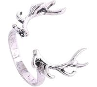 Retro Unclosed Stylish Deer Horn Design Bright Ring Antler Shape Branch Decoration for Men and Women Beautiful design