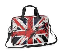 Retro United Kingdom Flag Laptop Briefcase for Men Women, 15.7 Inch Business Computer Bag with Detachable Shoulder Strap, Laptop Case Bag Sleeve Messenger Briefcase