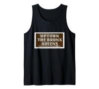 Retro Uptown the Bronx Queens Old NYC Subway Train Sign Tank Top