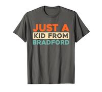 Retro Us City Vintage Just A Kid from Pennsylvania Bradford T-Shirt, Men, Asphalt Grey, Medium