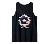 Retro US Flag Arkansas Buffalo National River Souvenir Tank Top