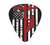 retro us flag lineman Soundtrack Guitar Picks Bass Guitarist Plectrums Paddles for Playing Guitar 12 PCS
