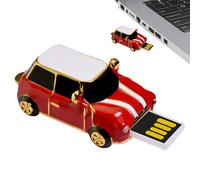 Retro USB Drive - 2x4cm 4GB Car Shape USB Drive | Creative Metal Portable Storage Box, Classic Car Style Suitable For Men And Women Keychain Gift Bussnessman C