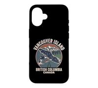 Retro Vancouver Island Orcas Salmon British Columbia Canada Case for iPhone 16