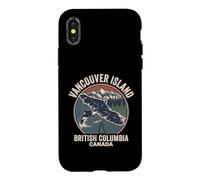 Retro Vancouver Island Orcas Salmon British Columbia Canada Case for iPhone X/XS