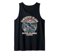 Retro Vancouver Island Orcas Salmon British Columbia Canada Tank Top