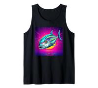 Retro Vaporwave Sardines Perfect a Foodie or Sea Food Lovers Tank Top