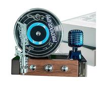 Retro Vent Clip Air Freshener - Turntable Style Diffuser 10x9.5x8cm, Compact Car Decorative Accessory with 360 Degree Adjustable Design | Pair Holder