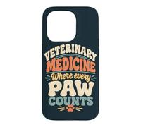 Retro Veterinary Medicine Technician Vet Tech Case for iPhone 15 Pro