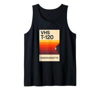 Retro VHS T-120 Videocassette 80s Nostalgia Analog Video Tank Top