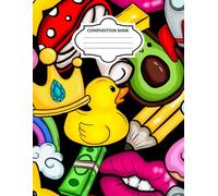 Retro Vibes Composition Book - 90s Aesthetic Notebook with Rubber Duckies, Rockets, Pencils & Mushrooms: A fun throwback journal with nostalgic 90s ... school, journaling, note-taking, or doodling.