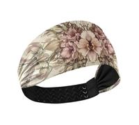 Retro Victorian-style Floral Pattern Cooling yoga headband Stretchy hairbands for Workouts Workouts Daily use Athletic Sports
