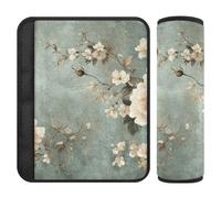 Retro Victorian-Style Floral Pattern Vines Pastel Colors 2 Pack seat Belt Covers for Women More Comfort Driving for Most Cars funda para cinturón de carro