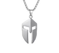 Retro Victory Ares Spartan Helmet Pendant Necklace Hip Hop Rock Men and Women Couple Necklace Rapper Stainless Steel Jewelry