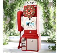 Retro Video Audio Guest Book Phone, 1080p HD Recorder for Customized Messages, Perfect for Weddings and Timeless Celebrations