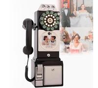 Retro Video Audio Guest Book Phone, 1080p HD Recorder for Customized Messages, Perfect for Weddings and Timeless Celebrations