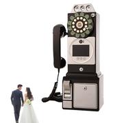 Retro Video Audio Guest Book, Wedding Phone Guestbook with 32GB Storage, 1080p HD Video and Audio Guest Book, Adjustable Volume, for Engagements, Anniversaries, Baby Showers(Black)