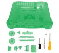 Retro Video Game Console Translucent Case, N64 Protective Shell, Thickened Replacement Housing with Power Reset Buttons for 64 Console, Premium ABS (Translucent Cyan)