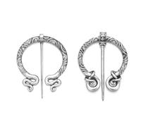 Retro Viking Brooch Pin Viking National Spirit Pin Brooch Celtic Brooch Lapel Pin for Women Men Medieval Jewelry Gift Shawl Buckle Clasp 2Pcs, Zinc, no gemstone