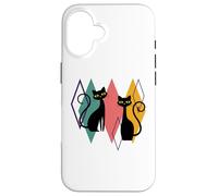 Retro Vintage 50s Mid-Century Modern Atomic Cat Space Age Case for iPhone 16