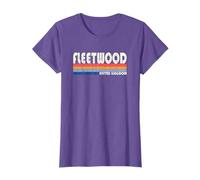 Retro Vintage 70s 80s Style Fleetwood, United Kingdom T-Shirt
