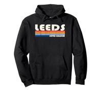 Retro Vintage 70s 80s Style Leeds, United Kingdom Pullover Hoodie