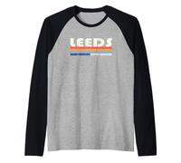 Retro Vintage 70s 80s Style Leeds, United Kingdom Raglan Baseball Tee