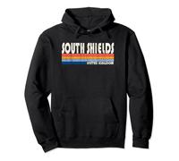 Retro Vintage 70s 80s Style South Shields, United Kingdom Pullover Hoodie