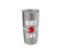 Retro Vintage 70s Offroad Dirt Life Style on the Back Stainless Steel Insulated Tumbler