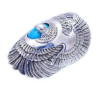 Retro Vintage 925 Sterling Silver Flying Eagle Ring with Turquoise Punk Jewellery for Men Women Size S