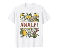 Retro Vintage Amalfi Coast Italy Lemons Travel Souvenir Value Graphic T-Shirt, Men, White, S