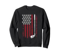Retro Vintage American Flag Golf Golfer Funny Club Golfing Sweatshirt