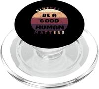 Retro Vintage Be A Good Human Kindness Matters Women Men Tee PopSockets PopGrip for MagSafe
