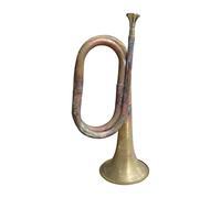 Retro Vintage Brass Trumpet 12.60 Inch Solid Copper and Brass Bugle Cavalry Trumpet for Orchestra Band
