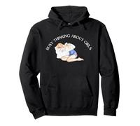 Retro Vintage Busy Thinking About Girls - Funny WLW Pullover Hoodie