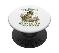 Retro Vintage Cat Kitty Biscuits Bakery St Patricks Day PopSockets Adhesive PopGrip