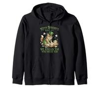 Retro Vintage Cat Kitty Biscuits Bakery St Patricks Day Zip Hoodie