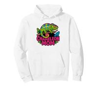 Retro Vintage Chameleon Mom Sunset Reptile Keeper Owner Pullover Hoodie