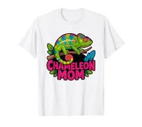 Retro Vintage Chameleon Mom Sunset Reptile Keeper Owner T-Shirt