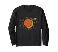 Retro Vintage Cosmic Eclipse Sun Moon Alignment Long Sleeve T-Shirt